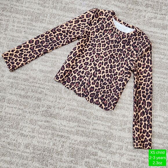 COVER girls animal print long sleeve rash guard size XS 2-3T - Picture 1 of 7
